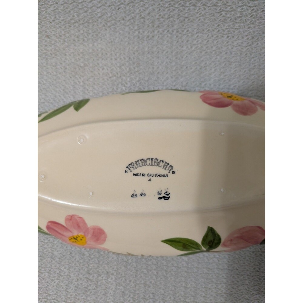 FRANCISCAN Desert Rose Pickle Relish Dish - USA - Cottage Core Replacements -VTG - Picture 5 of 6